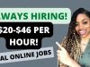 6 Non Phone Work From Home Jobs ALWAYS HIRING 2022! Up To $46 Hourly!