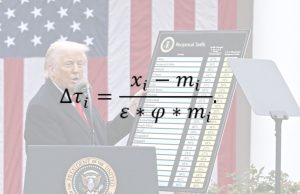 Cookies, Tariffs, and the Lunchroom Debate: Why the US Tariff Formula Needs a Rethink Illustration depicting a simplified formula for calculating U.S. tariffs based on trade deficits, highlighting the complexities and debates surrounding current trade policies.