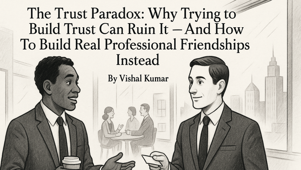 The Trust Paradox: Why Trying to Build Trust Can Ruin It — And How To Build Real Professional Friendships Instead