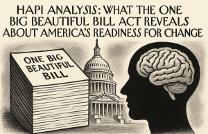 HAPI Analysis: What the One Big Beautiful Bill Act Reveals About America’s Readiness for Change Policy adaptability analysis chart showing OBBBA scored across HAPI dimensions.