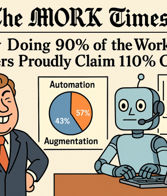 AI Now Doing 90% of the Work, While Managers Proudly Claim 110% Credit