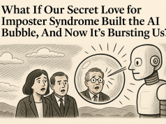 What If Our Secret Love for Imposter Syndrome Built the AI Bubble, And Now It’s Bursting Us? How Our Quiet Devotion to Imposter Syndrome Made AI the Messiah