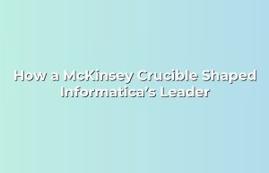 How a McKinsey Crucible Shaped Informatica’s Leader